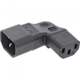 InLine Netzadapter IEC 60320 C14 / C13, links/rechts gewinkelt, 3pol. Kaltgerte