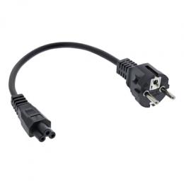 InLine® Netzkabel für Notebook, 3pol Kupplung, schwarz, 0,3m