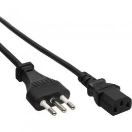 InLine Netzkabel, Netzstecker Italien auf Kaltgertestecker C13, 1,8m