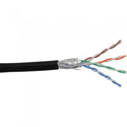 InLine Patchkabel Cat.5e, schwarz, SF/UTP, AWG26, PVC, 100m
