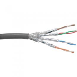 InLine Patchkabel Cat.6 S/FTP (PiMf), grau, AWG27, PVC, CU, 100m