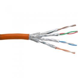 InLine Patchkabel Cat.6 S/FTP (PiMf), orange, AWG27, PVC, CU, 100m
