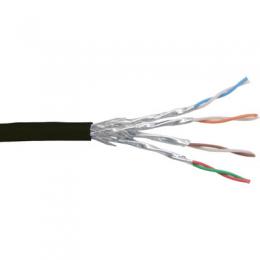 InLine Patchkabel Cat.6 S/FTP (PiMf), schwarz, AWG27, PVC, CU, 100m
