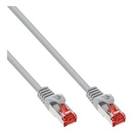 InLine® Patchkabel, S/FTP (PiMf), Cat.6 250MHz, PVC, CCA, grau, 0,3m