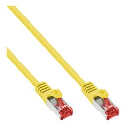 InLine® Patchkabel, S/FTP (PiMf), Cat.6 250MHz, PVC, Kupfer, gelb, 1m