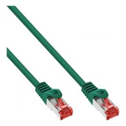 InLine® Patchkabel, S/FTP (PiMf), Cat.6 250MHz, PVC, Kupfer, grün, 0,5m