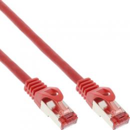 InLine Patchkabel, S/FTP (PiMf), Cat.6, 250MHz, PVC, Kupfer, rot, 0,25m