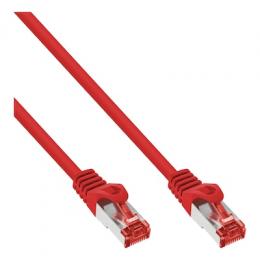 InLine® Patchkabel, S/FTP (PiMf), Cat.6 250MHz, PVC, Kupfer, rot, 0,5m