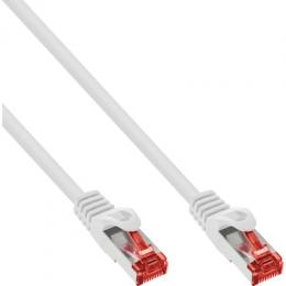 InLine® Patchkabel, S/FTP (PiMf), Cat.6, weiß, 1 m halogenfrei, Kupfer