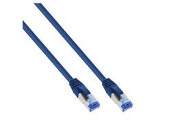 InLine Patchkabel, S/FTP (PiMf), Cat.6A, blau, 1m