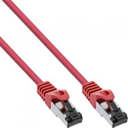 InLine Patchkabel, S/FTP (PiMf), Cat.8.1, 2000MHz, halogenfrei, Kupfer, rot, 0,25m