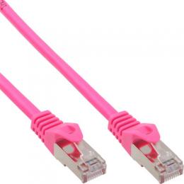 InLine Patchkabel, SF/UTP, Cat.5e, pink, 0,5m