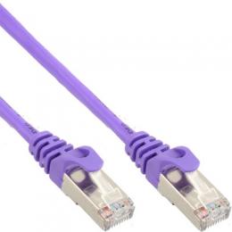 InLine Patchkabel, SF/UTP, Cat.5e, purple, 0,3m