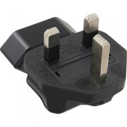 InLine Reiseadapter, England Stecker zu Euro Buchse, gewinkelt