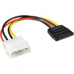 InLine SATA Stromadapterkabel, 1x 13,34cm (5,25) Buchse an 15pol SATA Stecker, 0,3m