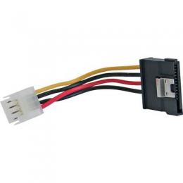InLine SATA Stromadapterkabel, 1x 8,89cm (3,5) Buchse an 15pol SATA Stecker mit Lasche, 0,06m