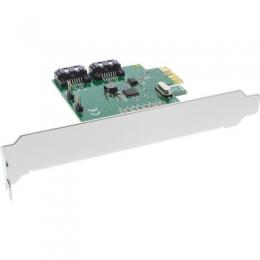 InLine Schnittstellenkarte, 2-fach SATA 6Gb/s, x1 PCIe 2.0, RAID 0/1/SPAN, mit Low-Profile Slotblech