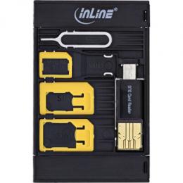 InLine® SIM-BOX, Simkartenadapter und Zubehörbox mit OTG Karten
