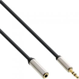 InLine Slim Audio Kabel Klinke 3,5mm ST/BU, Stereo, 0,5m