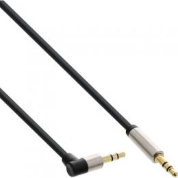 InLine Slim Audio Kabel Klinke 3,5mm ST/ST, gewinkelt, Stereo, 1m