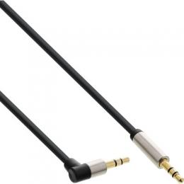 InLine Slim Audio Kabel Klinke 3,5mm ST/ST, gewinkelt, Stereo, 3m