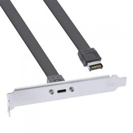 InLine Slotblende USB Typ-C zu USB 3.1 Frontpanel Key-A intern, 0,3m