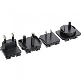 InLine Stromadapter-Set fr USB Netzteil 31512S schwarz