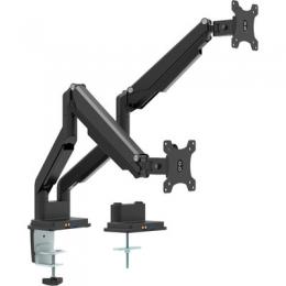 InLine Tischhalterung mit Lifter und USB/Audio, beweglich, fr zwei Monitore bis 81cm (32), max. 9kg