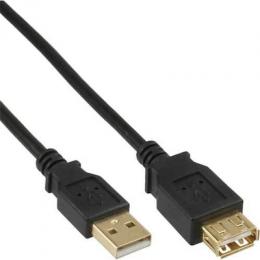 InLine USB 2.0 Verlängerung 0,5m [Stecker -> Buchse, goldene Kontakte, Typ A]