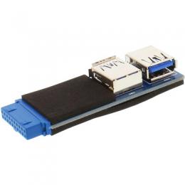 InLine USB 3.0 Adapter lang, 2x Buchse A auf Pfostenanschluss