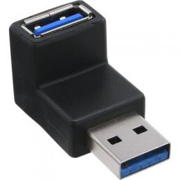 InLine USB 3.0 Adapter, Stecker A auf Buchse A, gewinkelt 90