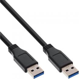 InLine USB 3.0 Kabel, A an A, schwarz, 0,5m