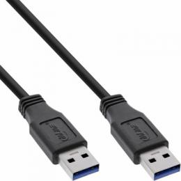 InLine® USB 3.0 Kabel, A an A, schwarz, 2m