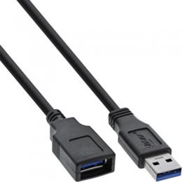 InLine USB 3.0 Kabel, A Stecker / Buchse, schwarz, 5m