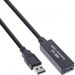 InLine USB 3.2 Gen.1 Aktiv-Verlngerung, Stecker A an Buchse A, schwarz, 15m