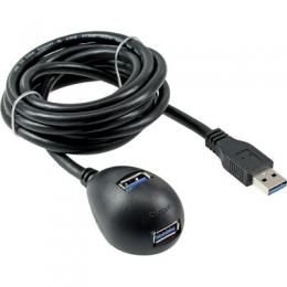 InLine USB 3.2 Verlngerung, A Stecker / Buchse, schwarz, mit Standfu, 1m