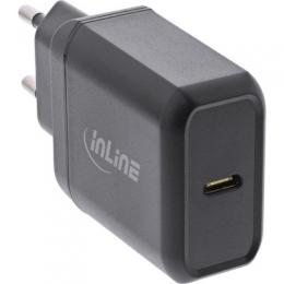 InLine USB PD Netzteil Ladegert Single USB Typ-C, Power Delivery, 25W, schwarz