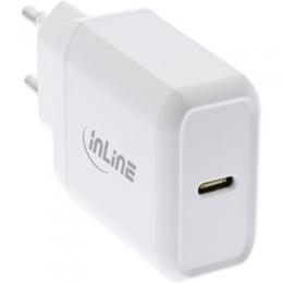 InLine USB PD Netzteil Ladegert Single USB Typ-C, Power Delivery, 25W, wei