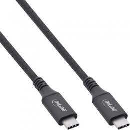 InLine USB4 Kabel, USB Typ-C Stecker/Stecker, schwarz, 1m