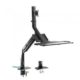 InLine Workstation-Tischhalterung mit Lifter und USB 3.0, beweglich, fr Tastatur, Maus und Monitor bis 81cm (32), max. 9kg