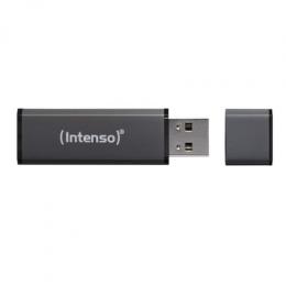 Intenso Alu Line Typ-A 64GB USB-Stick Anthrazit Mit Schutzkappe, bis zu 28 MB/s, USB 2.0