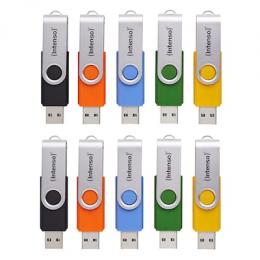 Intenso Basic Line Typ-A 8GB USB-Stick 10er Pack Swivel, bis zu 28 MB/s, USB 2.0