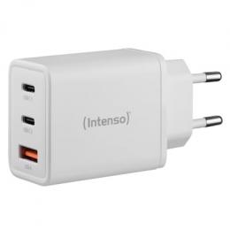 Intenso Netzteil Power Adapter W65ACC GaN, Anschlüsse: - 2x USB-C, 1x USB-A, Output: max. 65 Watt, GaN-Technologie, Weiß