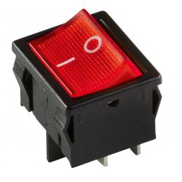 inter Bär Einbau-Wippenschalter Serie 3628, 10 A, 250 V, schwarz/rot