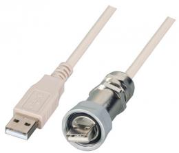 IP67 Kabelverschraubung, M20, USB2.0, Stecker Typ-A auf Stecker Typ-A, 1,0m