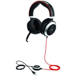 Jabra Evolve 80 Headset, Stereo, Kabelgebunden, USB, 3,5mm Klinke, Optimiert für Skype for Business