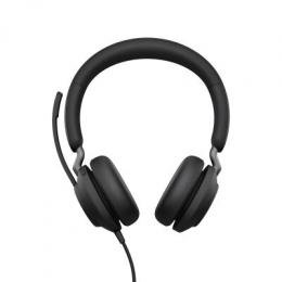 Jabra Evolve2 40 SE, Beidseitiges Headset, Kabelgebunden USB-A-Anschluss, 3 Mikrofone, Geräuschisolierendes Design, MS Teams zertifiziert