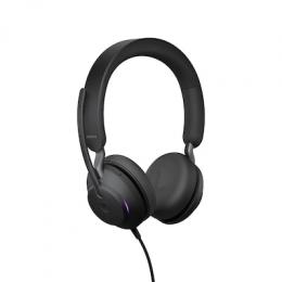 Jabra Evolve2 40 SE, Beidseitiges Headset, Kabelgebunden USB-C-Anschluss, 3 Mikrofone, Geräuschisolierendes Design, MS Teams zertifiziert