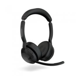 Jabra Evolve2 55, Stereo-Bluetooth-Headset, 4 Mikrofone UC kompatibel, Aktive Geräuschunterdrückung (ANC), incl. Link 380 USB-A Bluetooth®-Adapter