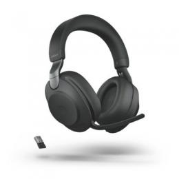 Jabra Evolve2 85 Headset, Stereo, kabellos, schwarz Bluetooth, inkl. Link 380 USB-A